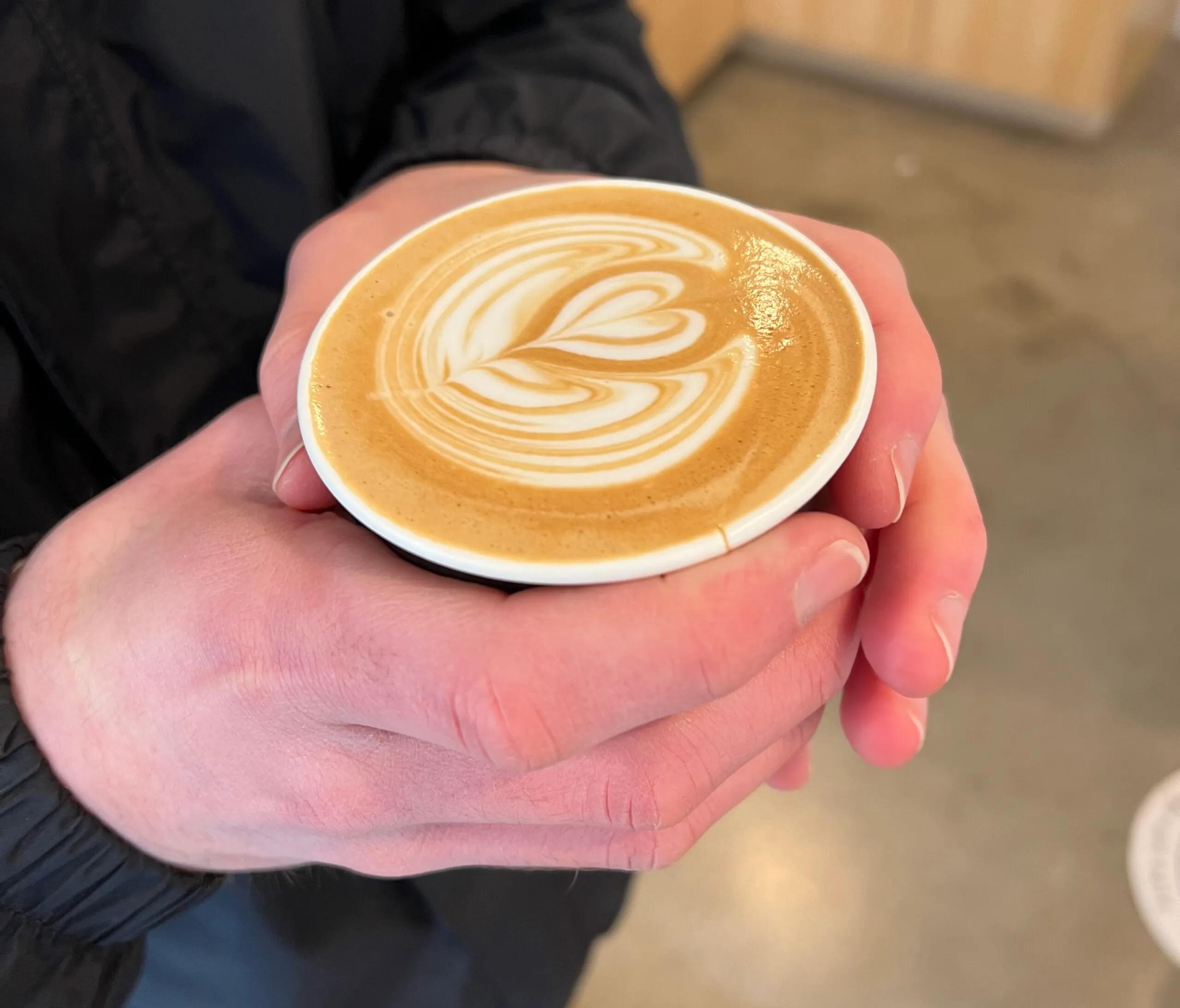 Latte with foam art